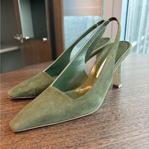 $995 manolo blahnik moirasli heels 36.5